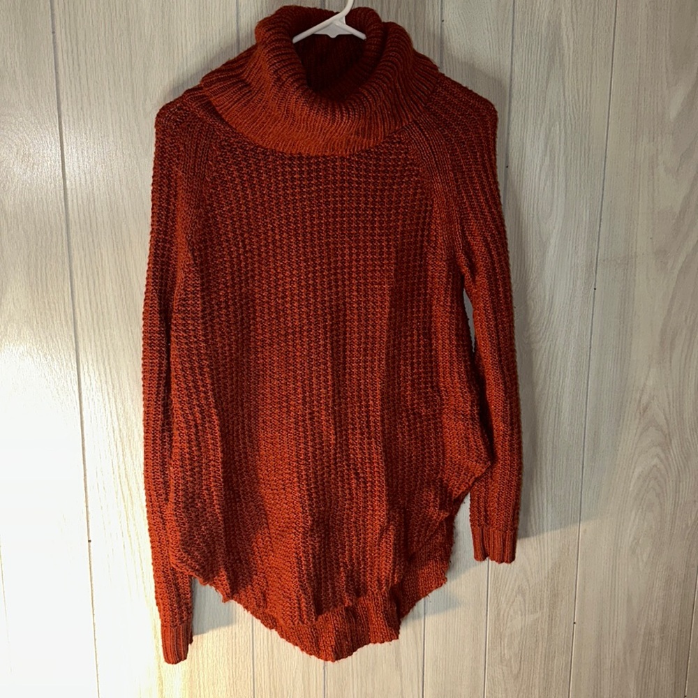 Burnt Orange Turtleneck Sweater